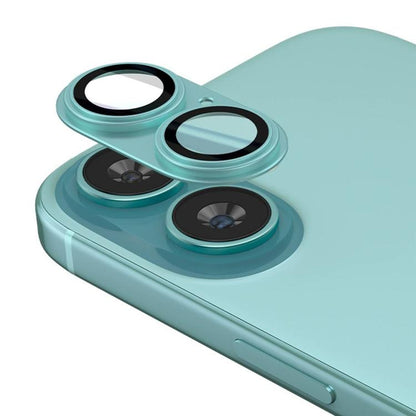 For iPhone 16 Kalebol Precise Alignment Stepped Eagle Eye Metal Lens Film(Dark Cyan) by Kalebol