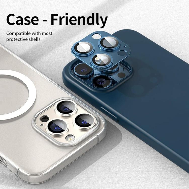 For iPhone 16 Kalebol Precise Alignment Stepped Eagle Eye Metal Lens Film(Dark Cyan) by Kalebol