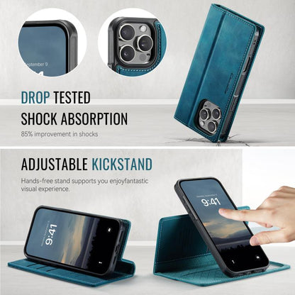 For iPhone 16 Pro Max CaseMe C49 MagSafe RFID Blocking Detachable Wallet Leather Phone Case(Green) by CaseMe