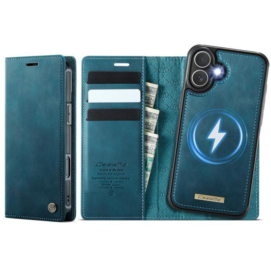 For iPhone 16 CaseMe C49 MagSafe RFID Blocking Detachable Wallet Leather Phone Case(Green) by CaseMe