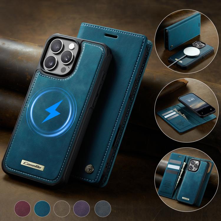 For iPhone 16 Pro CaseMe C49 MagSafe RFID Blocking Detachable Wallet Leather Phone Case(Green) by CaseMe