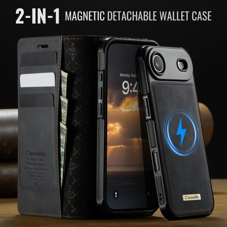 For iPhone Air CaseMe C49 MagSafe RFID Blocking Detachable Wallet Leather Phone Case(Black) by CaseMe