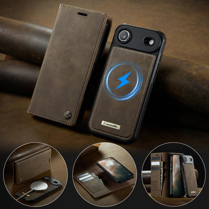 For iPhone Air CaseMe C49 MagSafe RFID Blocking Detachable Wallet Leather Phone Case(Coffee) by CaseMe