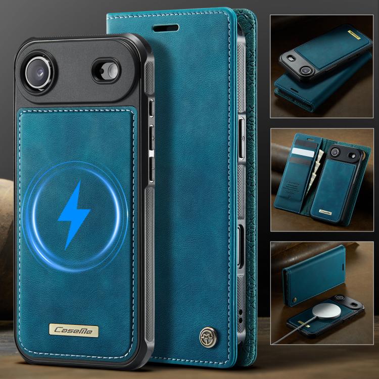 For iPhone Air CaseMe C49 MagSafe RFID Blocking Detachable Wallet Leather Phone Case(Green) by CaseMe