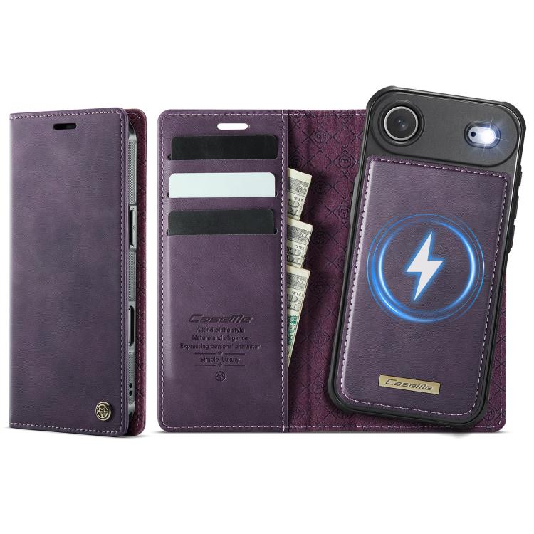 For iPhone Air CaseMe C49 MagSafe RFID Blocking Detachable Wallet Leather Phone Case(Purple) by CaseMe