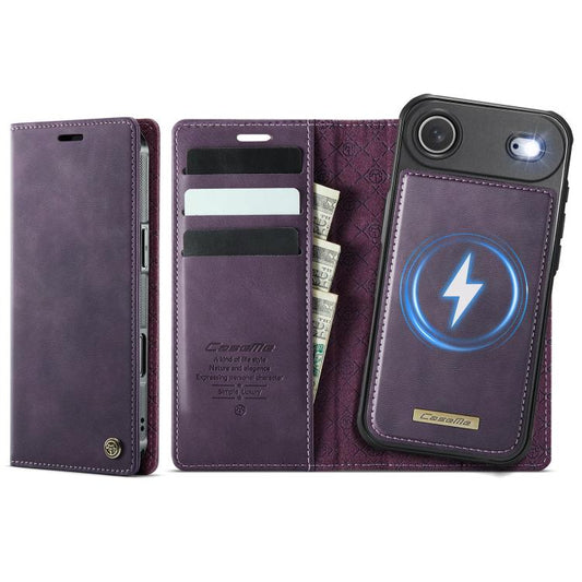 For iPhone Air CaseMe C49 MagSafe RFID Blocking Detachable Wallet Leather Phone Case(Purple) by CaseMe
