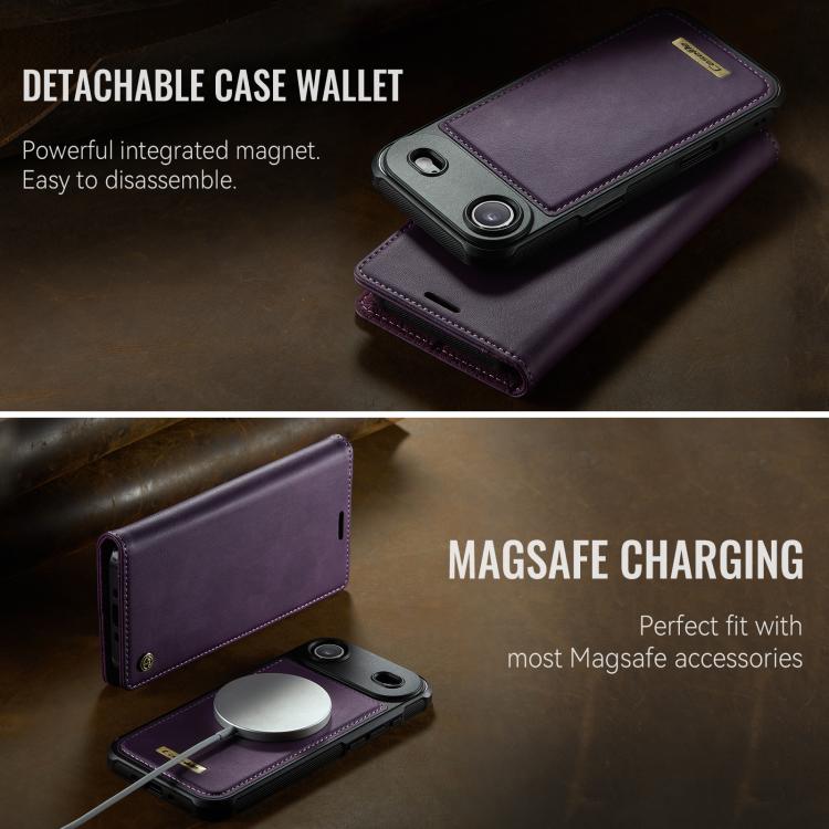 For iPhone Air CaseMe C49 MagSafe RFID Blocking Detachable Wallet Leather Phone Case(Purple) by CaseMe