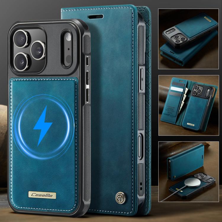 For iPhone 17 Pro Max CaseMe C49 MagSafe RFID Blocking Detachable Wallet Leather Phone Case(Green) by CaseMe