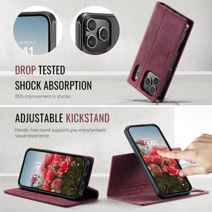 For iPhone 17 Pro CaseMe C49 MagSafe RFID Blocking Detachable Wallet Leather Phone Case(Red) by CaseMe