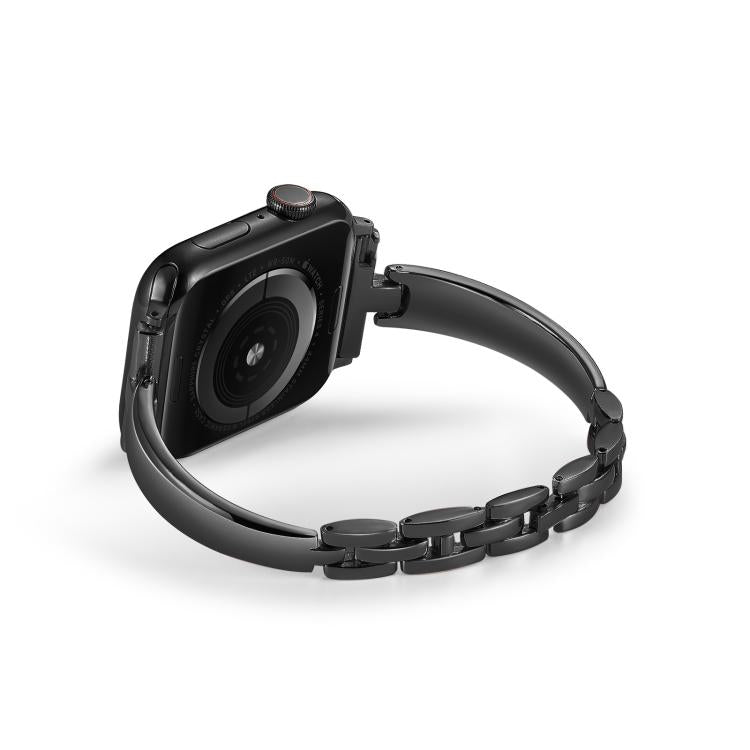 For Apple Watch 46mm / 49mm / 45mm / 44mm Metal Bracelets Zinc Alloy Watch Band(Black) by bashfashion