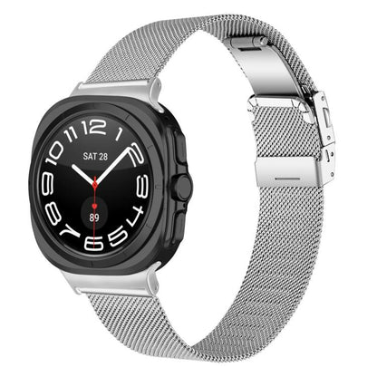 For Samsung Galaxy Watch Ultra 47mm / Ultra 2025 Turtle Buckle Milanese Metal Watch Band(Silver) by bashfashion