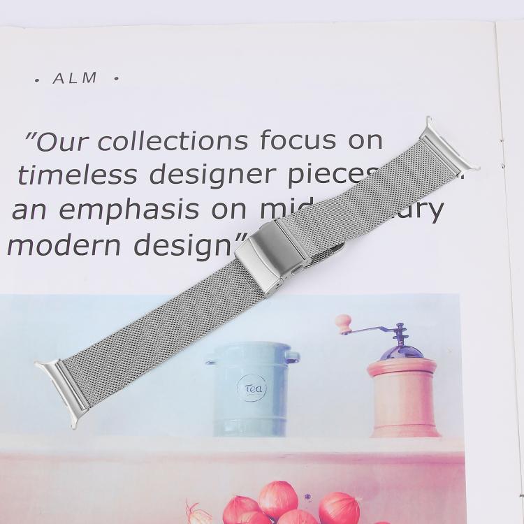 For Samsung Galaxy Watch Ultra 47mm / Ultra 2025 Turtle Buckle Milanese Metal Watch Band(Silver) by bashfashion