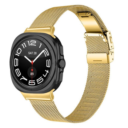 For Samsung Galaxy Watch Ultra 47mm / Ultra 2025 Turtle Buckle Milanese Metal Watch Band(Gold) by bashfashion