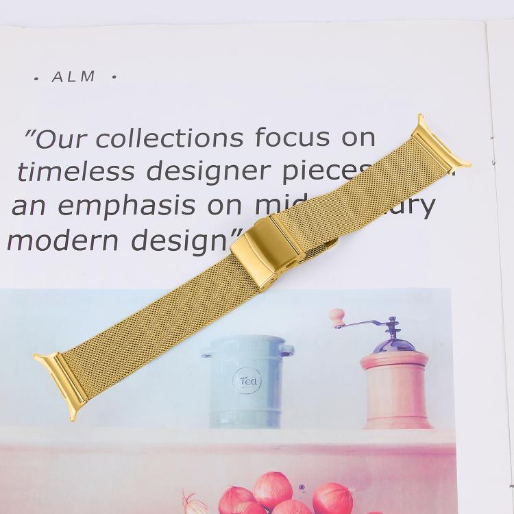 For Samsung Galaxy Watch Ultra 47mm / Ultra 2025 Turtle Buckle Milanese Metal Watch Band(Gold) by bashfashion