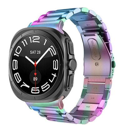 For Samsung Galaxy Watch Ultra 47mm / Ultra 2025 Three Beads Stainless Steel Watch Band(Seven Colors) by bashfashion