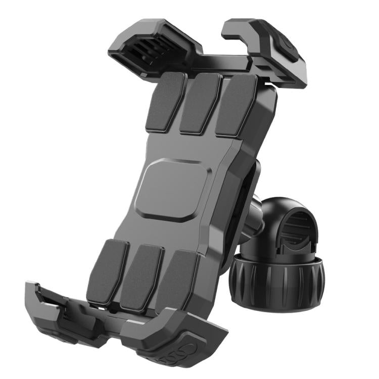 QX-25A Motorcycle Bicycle Handlebar Phone Mount 360 Rotation Shockproof Navigation Holder(Black) by bashfashion