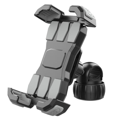 QX-25A Motorcycle Bicycle Handlebar Phone Mount 360 Rotation Shockproof Navigation Holder(Grey) by bashfashion