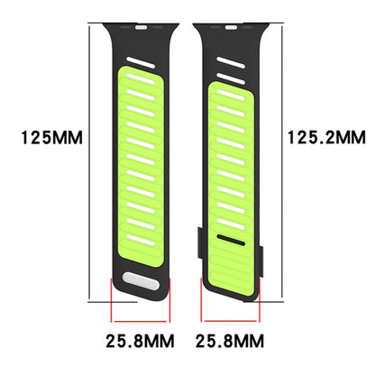 For Apple Watch 46mm / 49mm / 45mm / 44mm Oblique Buckle Breathable Two-Color Silicone Watch Band(Oxford Pink Rose Gray) by bashfashion