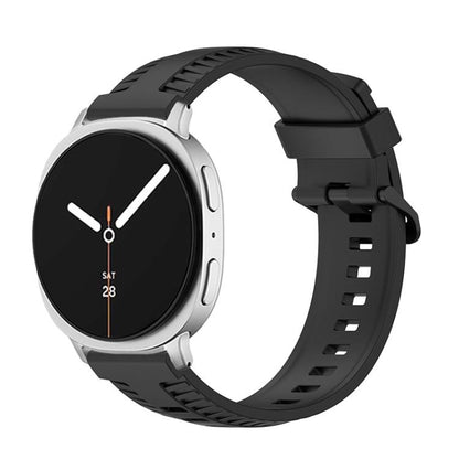 For Samsung Galaxy Watch8 / Watch8 Classic Tire Texture Silicone Watch Band(Black) by bashfashion