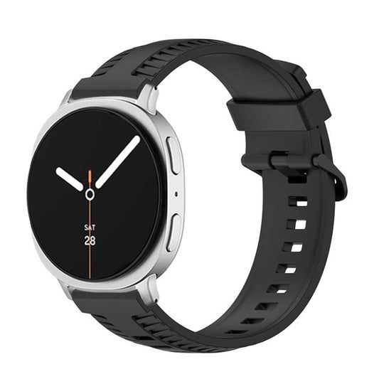 For Samsung Galaxy Watch8 / Watch8 Classic Tire Texture Silicone Watch Band(Black) by bashfashion