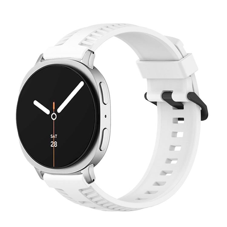 For Samsung Galaxy Watch8 / Watch8 Classic Tire Texture Silicone Watch Band(White) by bashfashion