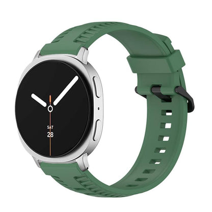 For Samsung Galaxy Watch8 / Watch8 Classic Tire Texture Silicone Watch Band(Army Green) by bashfashion