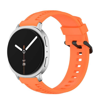 For Samsung Galaxy Watch8 / Watch8 Classic Tire Texture Silicone Watch Band(Orange) by bashfashion
