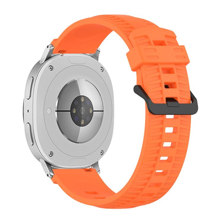 For Samsung Galaxy Watch8 / Watch8 Classic Tire Texture Silicone Watch Band(Orange) by bashfashion