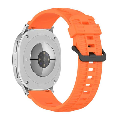 For Samsung Galaxy Watch8 / Watch8 Classic Tire Texture Silicone Watch Band(Orange) by bashfashion