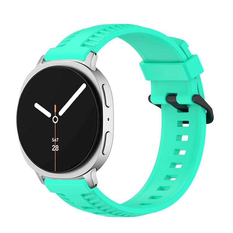 For Samsung Galaxy Watch8 / Watch8 Classic Tire Texture Silicone Watch Band(Teal Blue) by bashfashion
