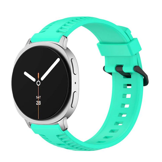 For Samsung Galaxy Watch8 / Watch8 Classic Tire Texture Silicone Watch Band(Teal Blue) by bashfashion