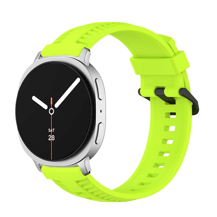 For Samsung Galaxy Watch8 / Watch8 Classic Tire Texture Silicone Watch Band(Lime) by bashfashion