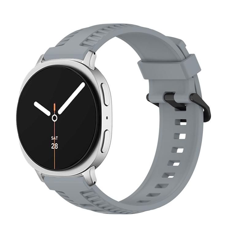 For Samsung Galaxy Watch8 / Watch8 Classic Tire Texture Silicone Watch Band(Gray) by bashfashion