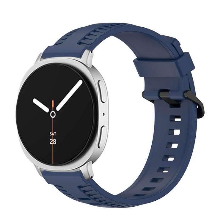 For Samsung Galaxy Watch8 / Watch8 Classic Tire Texture Silicone Watch Band(Navy Blue) by bashfashion