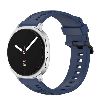 For Samsung Galaxy Watch8 / Watch8 Classic Tire Texture Silicone Watch Band(Navy Blue) by bashfashion
