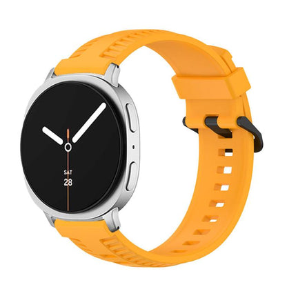 For Samsung Galaxy Watch8 / Watch8 Classic Tire Texture Silicone Watch Band(Amber Yellow) by bashfashion