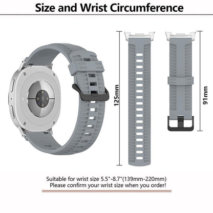For Samsung Galaxy Watch8 / Watch8 Classic Tire Texture Silicone Watch Band(Gray) by bashfashion