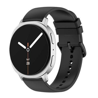 For Samsung Galaxy Watch8 / Watch8 Classic Round Tail Silicone Watch Band(Black) by bashfashion