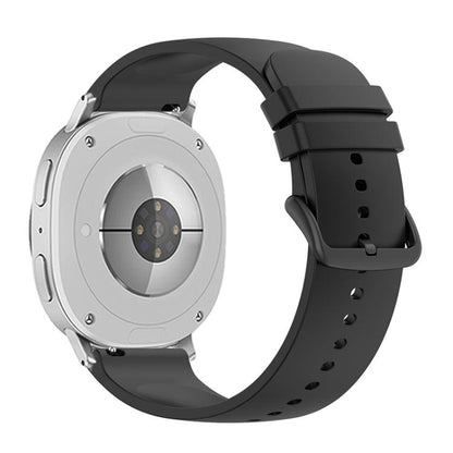 For Samsung Galaxy Watch8 / Watch8 Classic Round Tail Silicone Watch Band(Black) by bashfashion