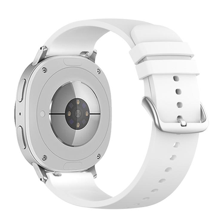 For Samsung Galaxy Watch8 / Watch8 Classic Round Tail Silicone Watch Band(White) by bashfashion