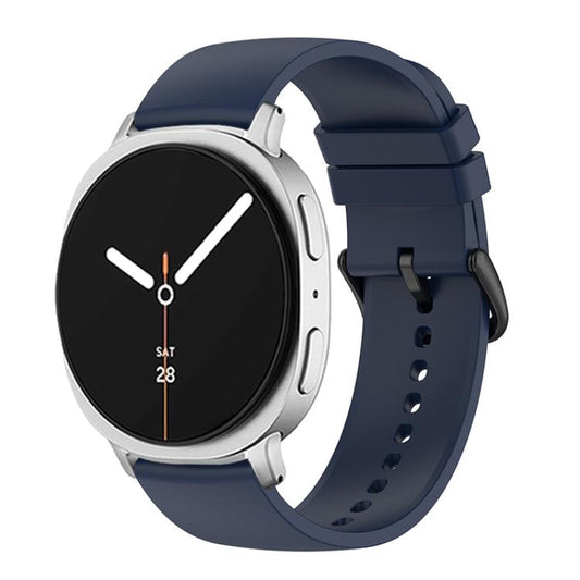 For Samsung Galaxy Watch8 / Watch8 Classic Round Tail Silicone Watch Band(Midnight Blue) by bashfashion