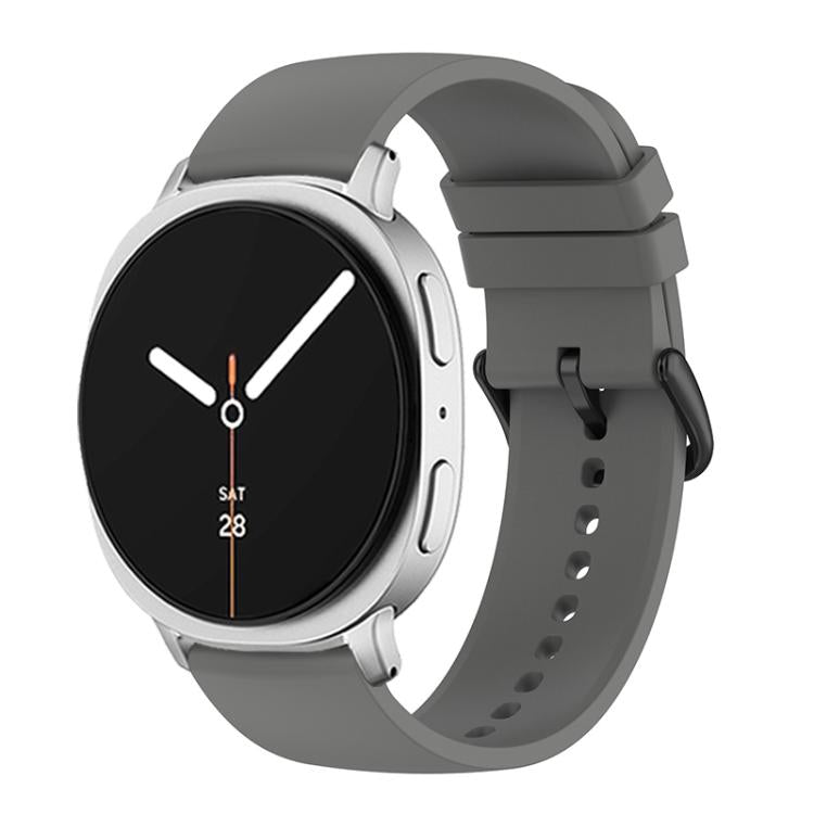 For Samsung Galaxy Watch8 / Watch8 Classic Round Tail Silicone Watch Band(Dark Gray) by bashfashion