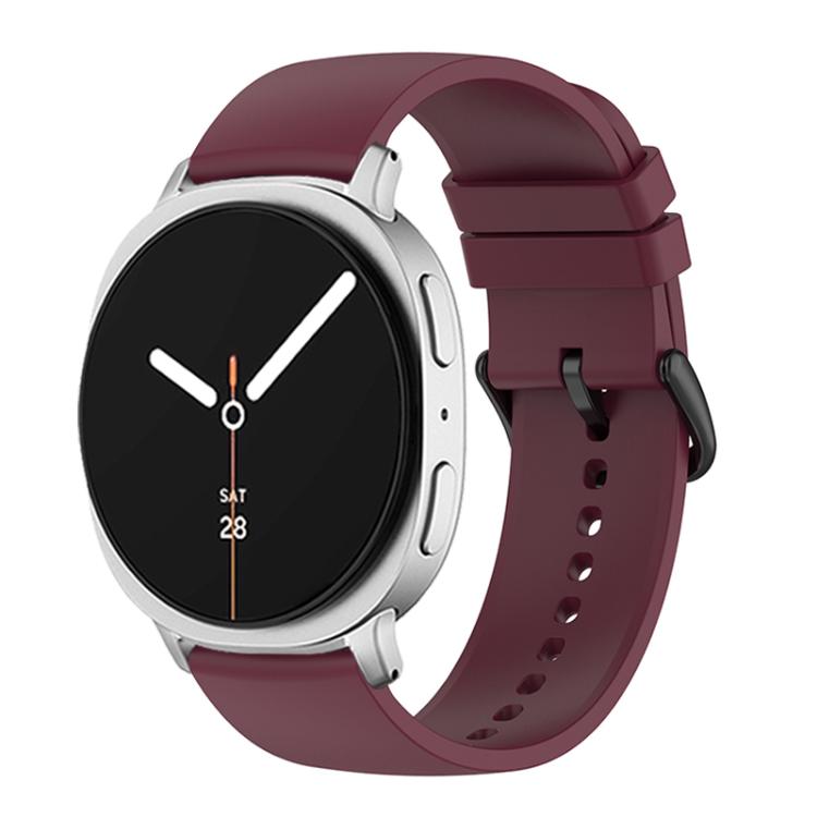 For Samsung Galaxy Watch8 / Watch8 Classic Round Tail Silicone Watch Band(Wine Red) by bashfashion