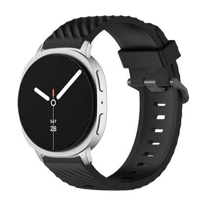 For Samsung Galaxy Watch8 / Watch8 Classic Black Buckle Spruce Silicone Watch Band(Black) by bashfashion
