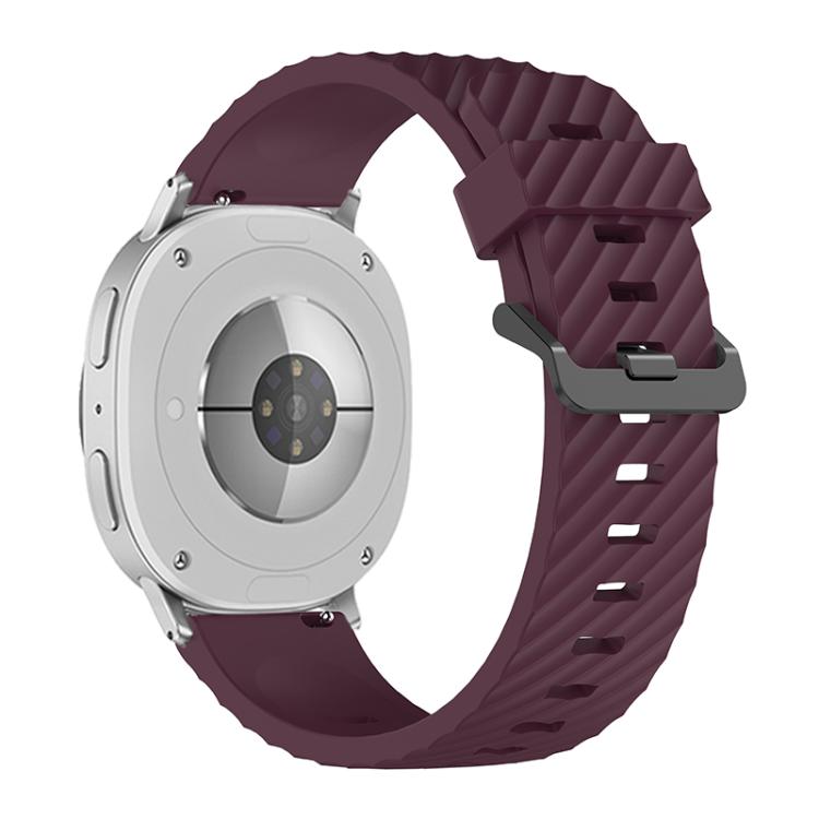 For Samsung Galaxy Watch8 / Watch8 Classic Black Buckle Spruce Silicone Watch Band(Wine Red) by bashfashion