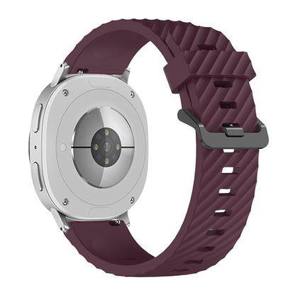 For Samsung Galaxy Watch8 / Watch8 Classic Black Buckle Spruce Silicone Watch Band(Wine Red) by bashfashion