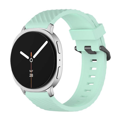 For Samsung Galaxy Watch8 / Watch8 Classic Black Buckle Spruce Silicone Watch Band(Teal Blue) by bashfashion