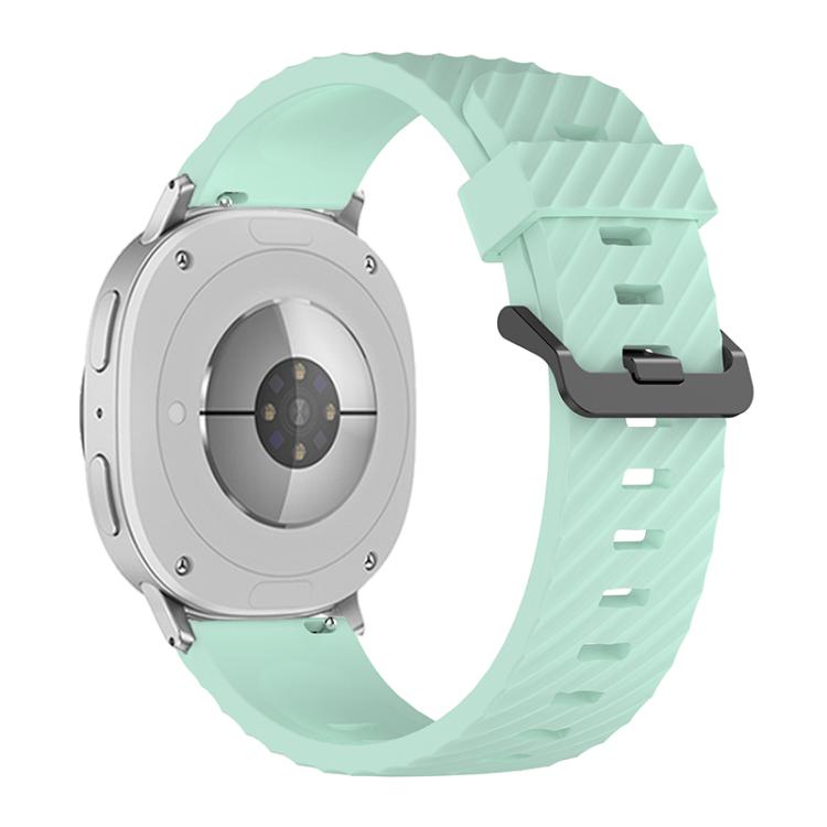 For Samsung Galaxy Watch8 / Watch8 Classic Black Buckle Spruce Silicone Watch Band(Teal Blue) by bashfashion