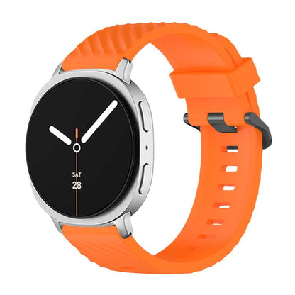 For Samsung Galaxy Watch8 / Watch8 Classic Black Buckle Spruce Silicone Watch Band(Orange) by bashfashion