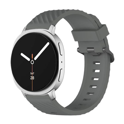 For Samsung Galaxy Watch8 / Watch8 Classic Black Buckle Spruce Silicone Watch Band(Space Gray) by bashfashion